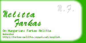 melitta farkas business card